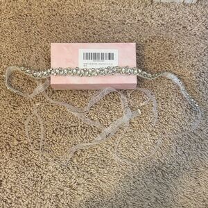 Elegant Silver Crystal bridal belt